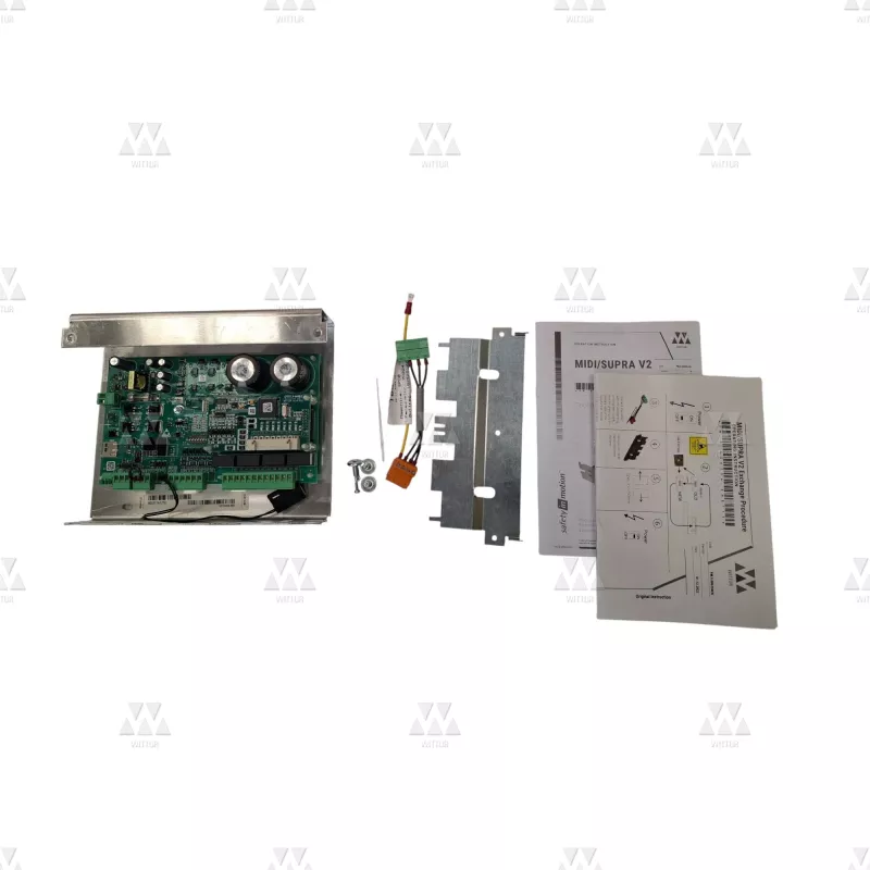1093118A03TE | KIT DE PIÈCES DÉTACHÉES MIDI/SUPRA V2 (CARTE MIDI/SUPRA V2 + ADAPTATEUR + PROTECTION DE CÂBLE). UNITÉ ÉLECTRONIQUE OTIS 3 FILS. PARAMÈTRE « TE ».