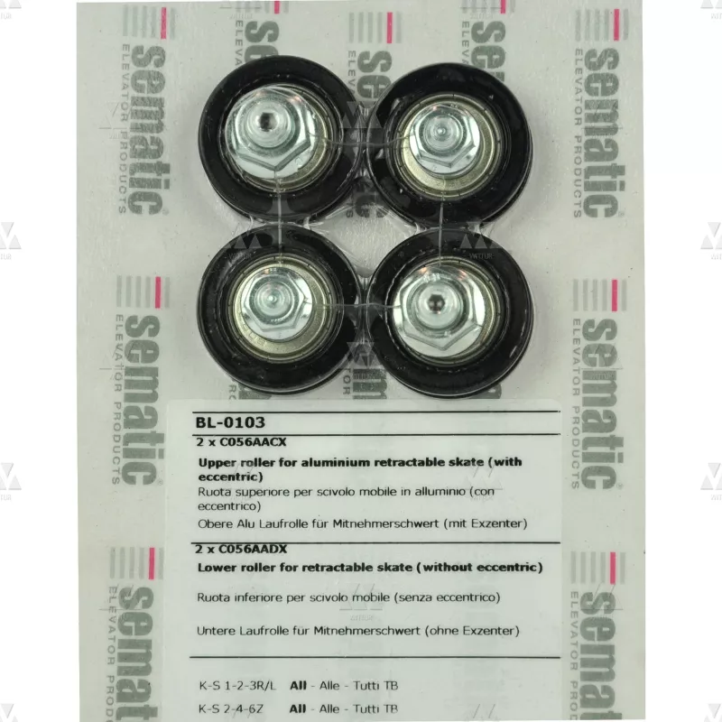 BL-0103 | KIT ROLLER FOR RETRACTABLE SKATE (2 X UPPER AND 2 X LOWER)