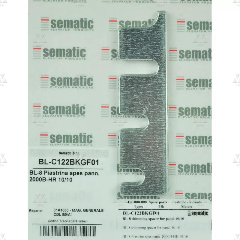 BL-C122BKGF01 | 8 X 1 MM SHIMMING SPACER FOR PANELS (2000B-HR 10/10) BL-C122BKGF01 | 8 X 1 MM SHIMMING SPACER FOR PANELS (2000B-HR 10/10)