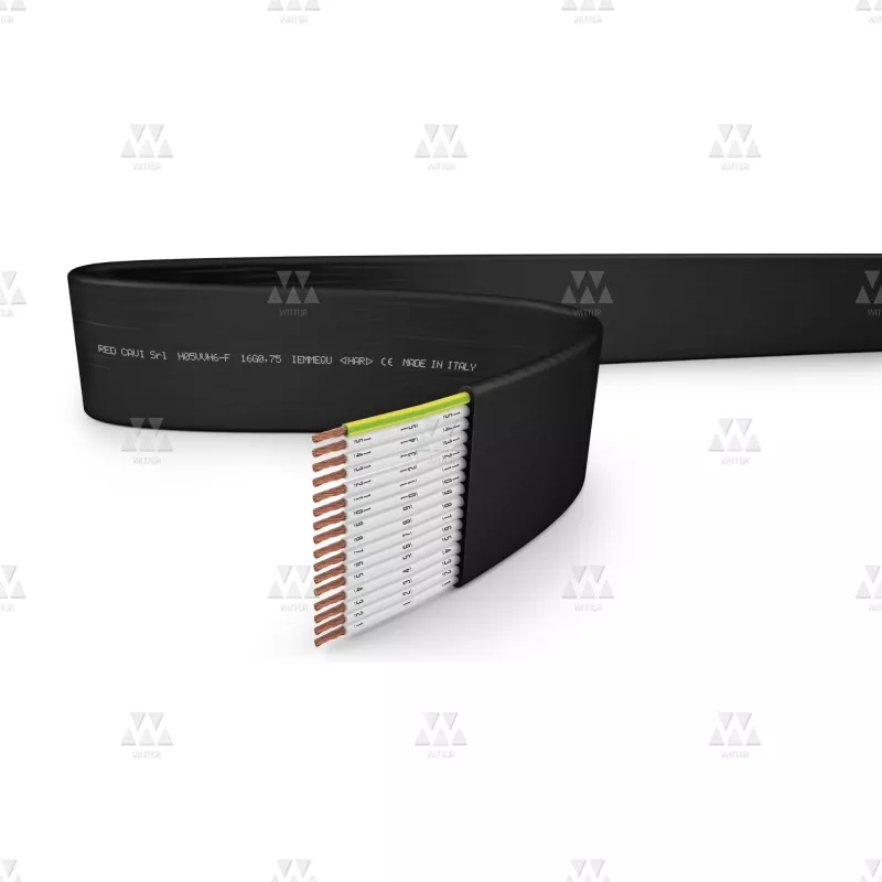 T012501 | FLAT CABLE PVC H05VVH6-F SECT.   9X0,75 mm2